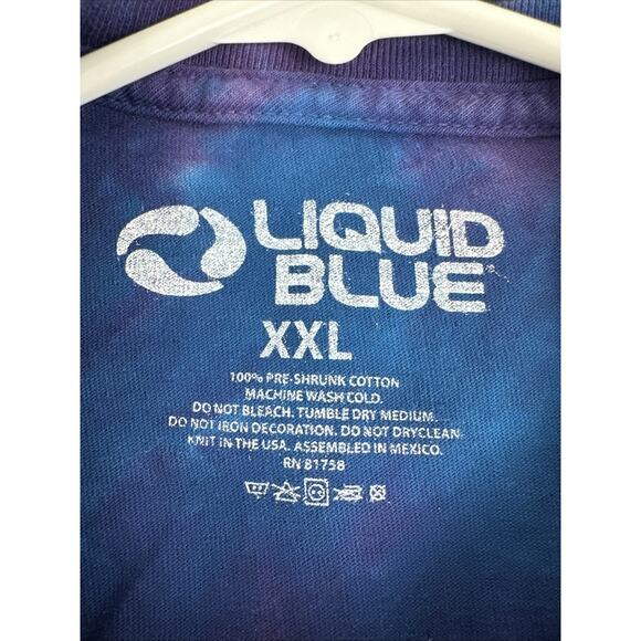 Liquid Blue Grateful Dead Shirt Mens XXL Tie Dye Steal Your Face Skull Galaxy - Picture 3 of 7